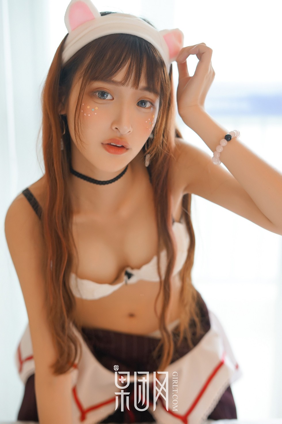 [GIRLT果团网]NO.036_嫩模little贝壳性感小狐狸居家粉嫩内衣系列甜美迷人写真55P