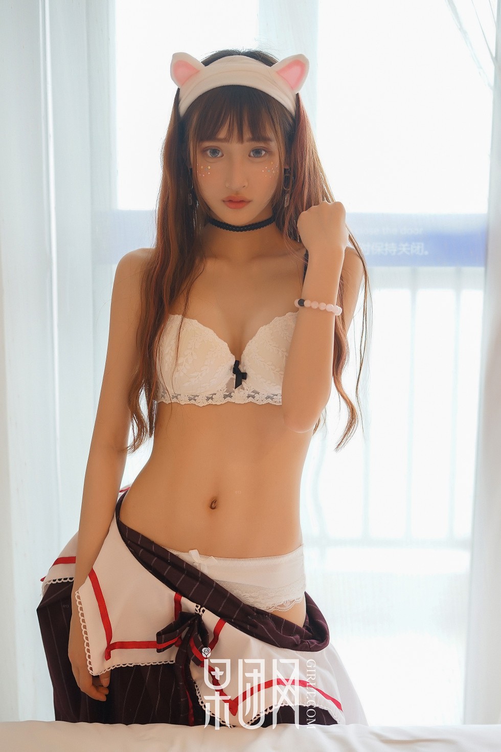 [GIRLT果团网]NO.036_嫩模little贝壳性感小狐狸居家粉嫩内衣系列甜美迷人写真55P