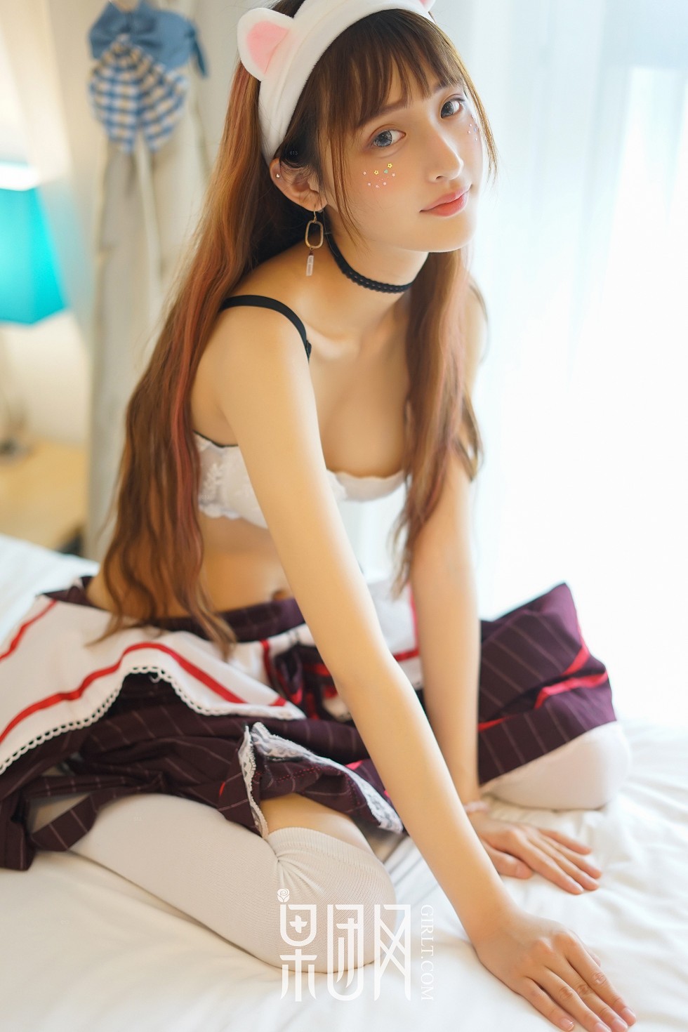[GIRLT果团网]NO.036_嫩模little贝壳性感小狐狸居家粉嫩内衣系列甜美迷人写真55P