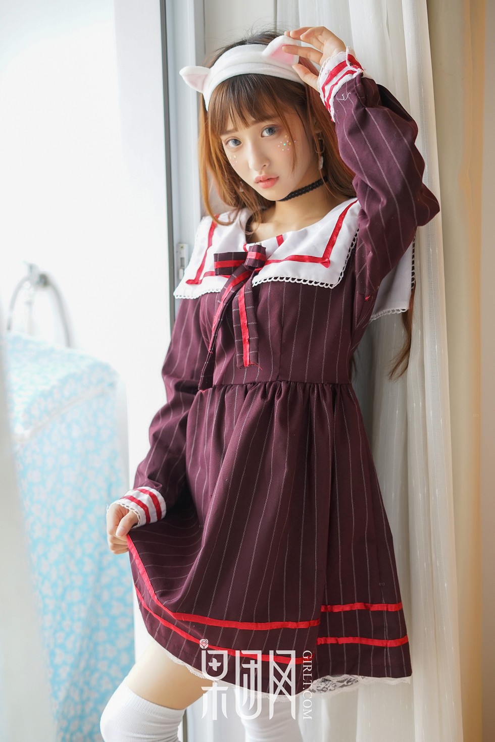 [GIRLT果团网]NO.036_嫩模little贝壳性感小狐狸居家粉嫩内衣系列甜美迷人写真55P