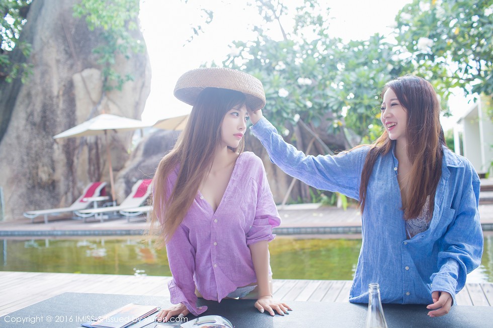 [IMISS爱蜜社]Vol.133_嫩模赵小米Kitty&sugar小甜心CC苏梅岛旅拍性感姐妹花31P