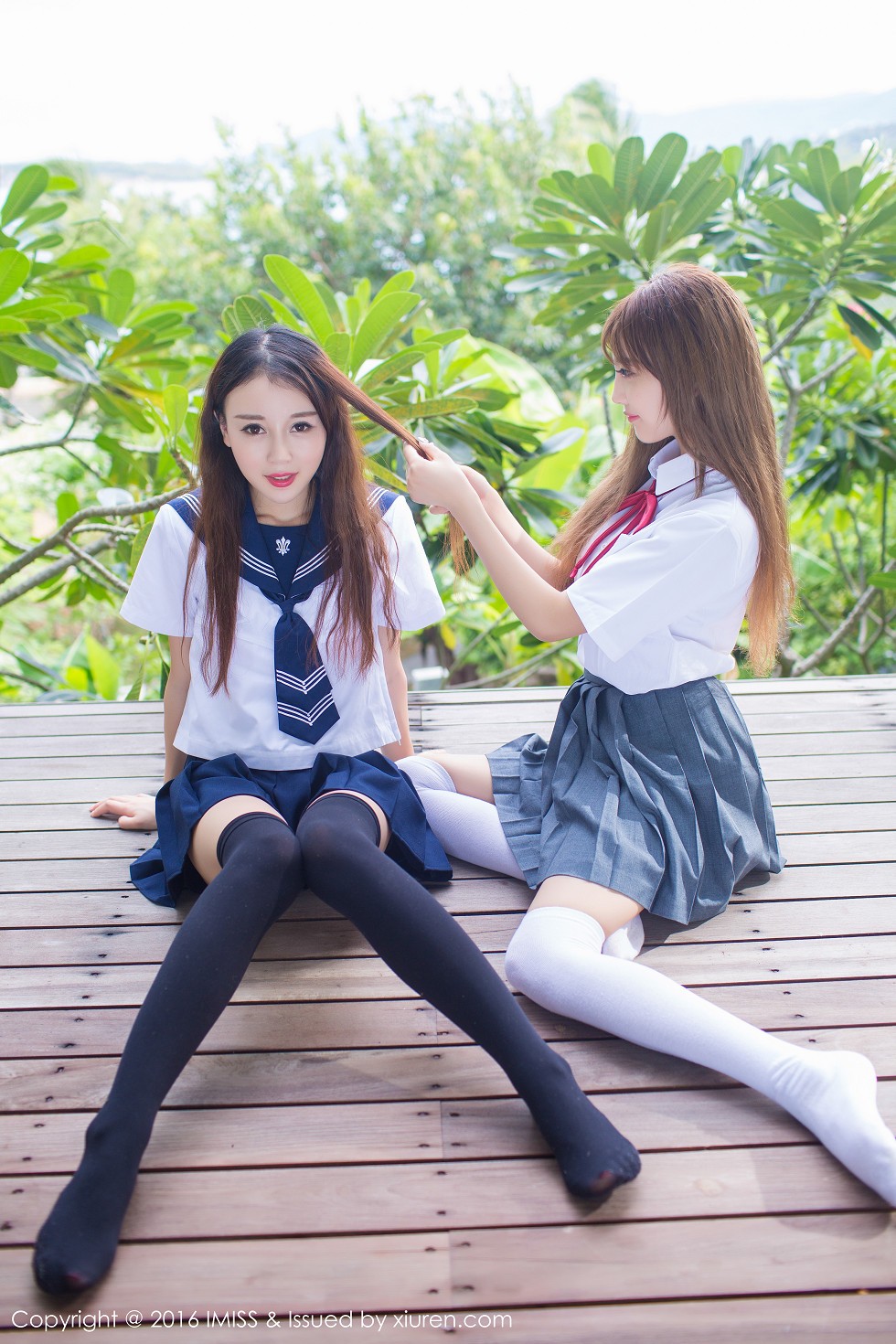 [IMISS爱蜜社]Vol.133_嫩模赵小米Kitty&sugar小甜心CC苏梅岛旅拍性感姐妹花31P
