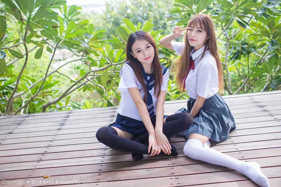 [IMISS爱蜜社]Vol.133_嫩模赵小米Kitty&sugar小甜心CC苏梅岛旅拍性感姐妹花31P