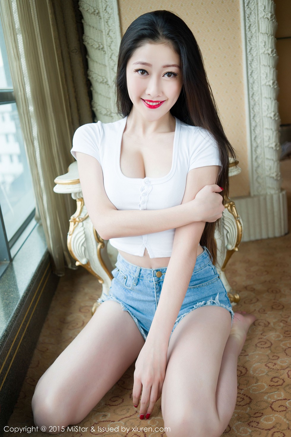 [MiStar魅妍社]Vol.028_嫩模夏妍baby居家私房黑色蕾丝内裤诱惑翘臀写真60P