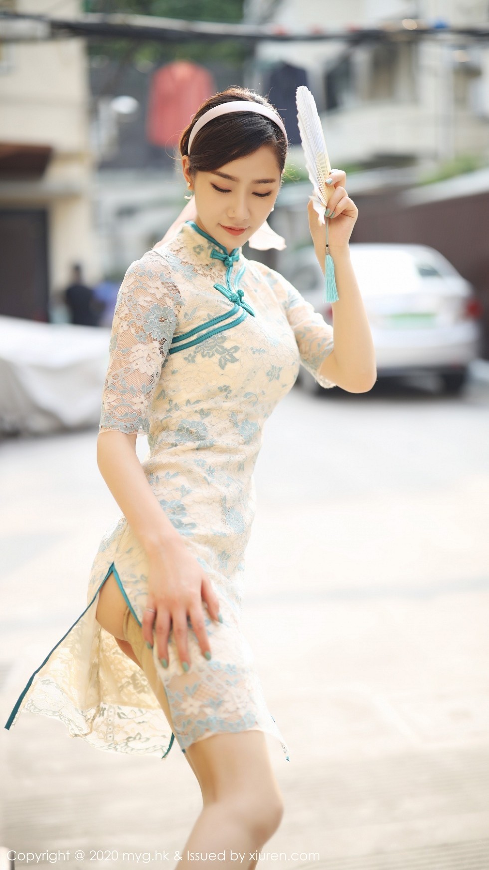 [MyGirl美媛馆]Vol.446_模特方子萱私房古韵旗袍配现代丝袜秀高挑身材诱惑写真105P