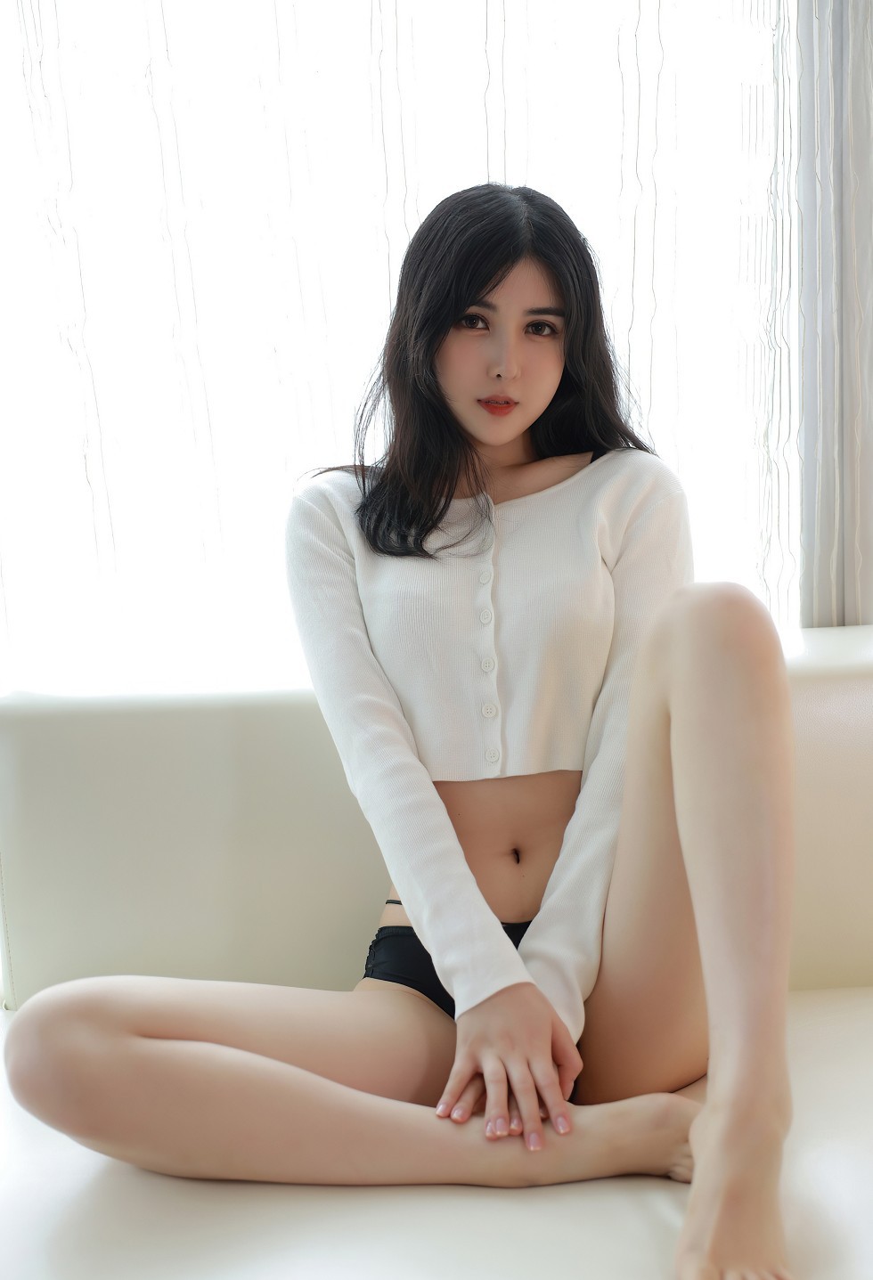 [MFStar模范学院]Vol.368_嫩模韩静安私房性感黑色内衣半脱秀火辣身材撩人诱惑写真51P
