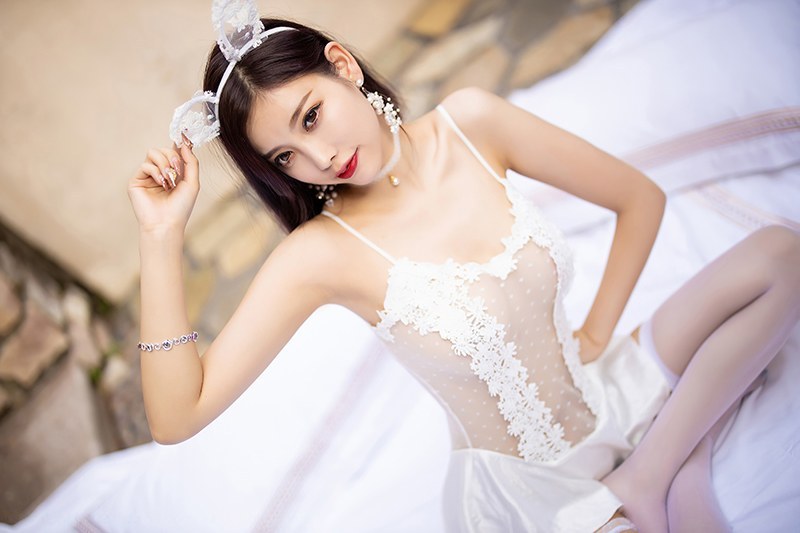 绒绒小兔杨晨晨透明蕾丝明艳欲滴(图61)
