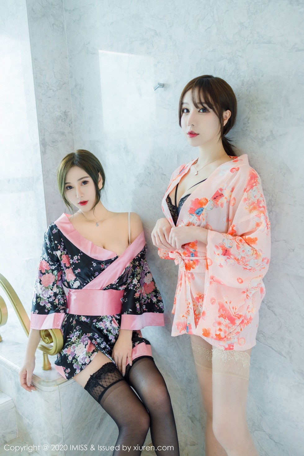 [IMISS爱蜜社]Vol.493_丽质模特Lavinia肉肉＆LindaLinda私房性感内衣完美诱惑写真73P