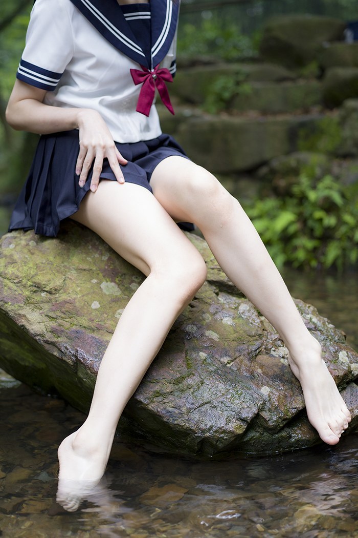 激萌学生妹魔物喵黑丝制服野外露出(图38)