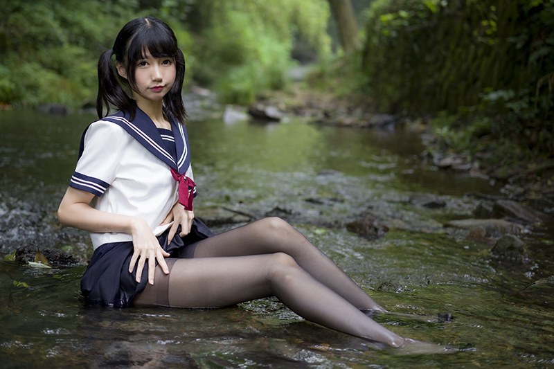 激萌学生妹魔物喵黑丝制服野外露出(图68)