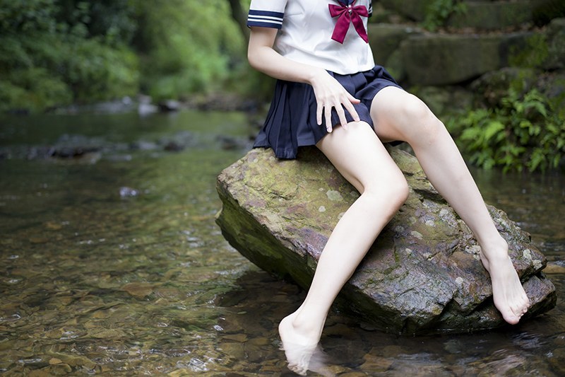 激萌学生妹魔物喵黑丝制服野外露出(图71)
