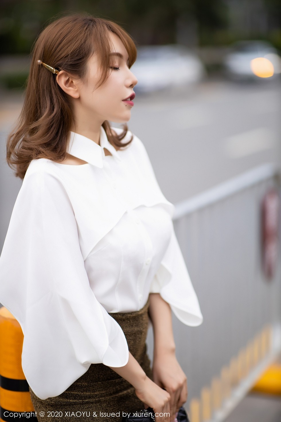 [XiaoYu画语界]Vol.382_女神黄乐然性感魅力车拍系列白衬衣配肉丝裤袜撩人诱惑写真112P