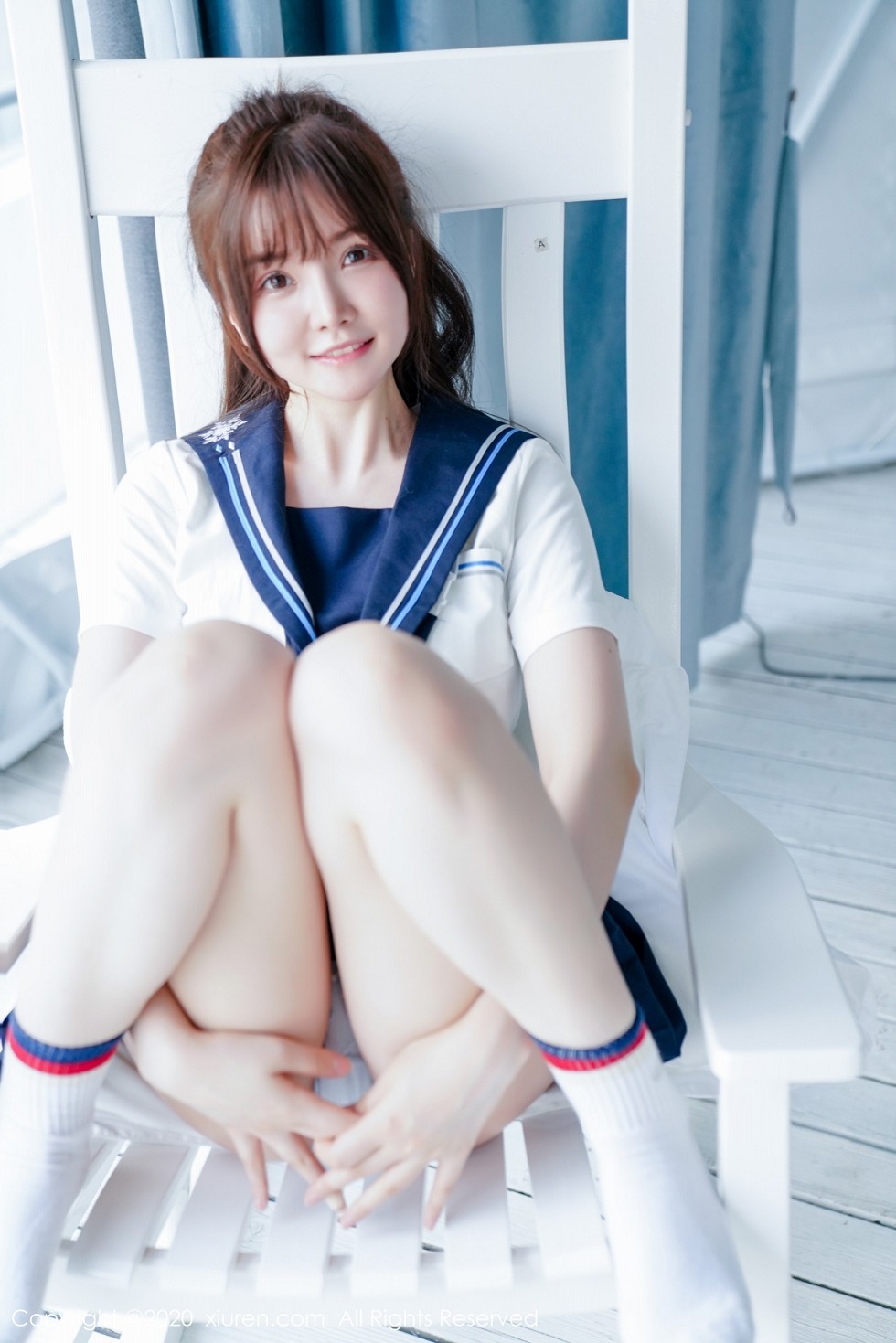 XiuRen第2629期_女神糯美子Mini三亚旅拍经典学生制服主题私房捆绑撩人诱惑写真45P