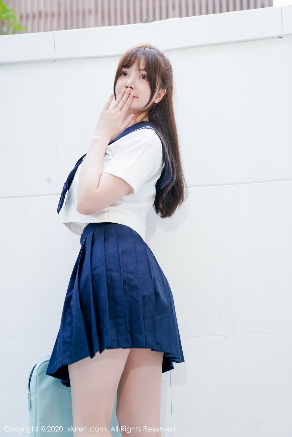 XiuRen第2629期_女神糯美子Mini三亚旅拍经典学生制服主题私房捆绑撩人诱惑写真45P