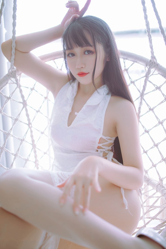 抖娘＆不呆猫的黑白旗袍与丝袜调情(图15)