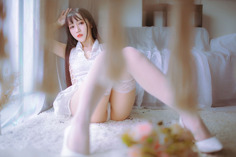 抖娘＆不呆猫的黑白旗袍与丝袜调情(图36)