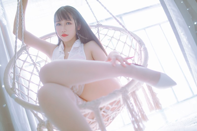 抖娘＆不呆猫的黑白旗袍与丝袜调情(图39)