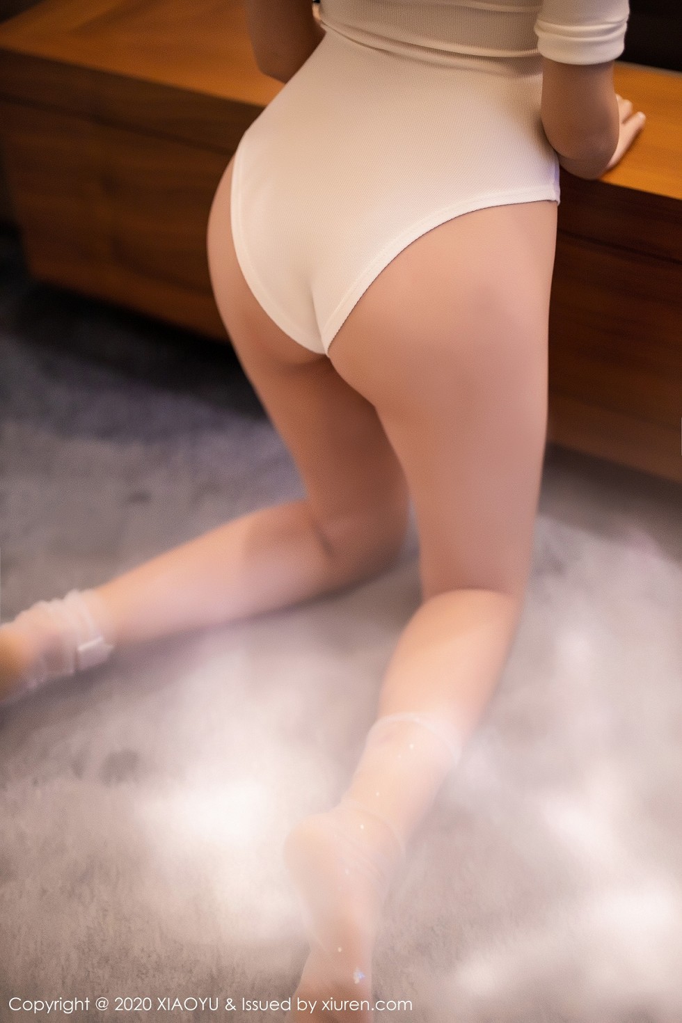 [XiaoYu画语界]Vol.389_嫩模安琪Yee私房白色高叉连体衣配薄透丝袜秀美腿性感写真88P