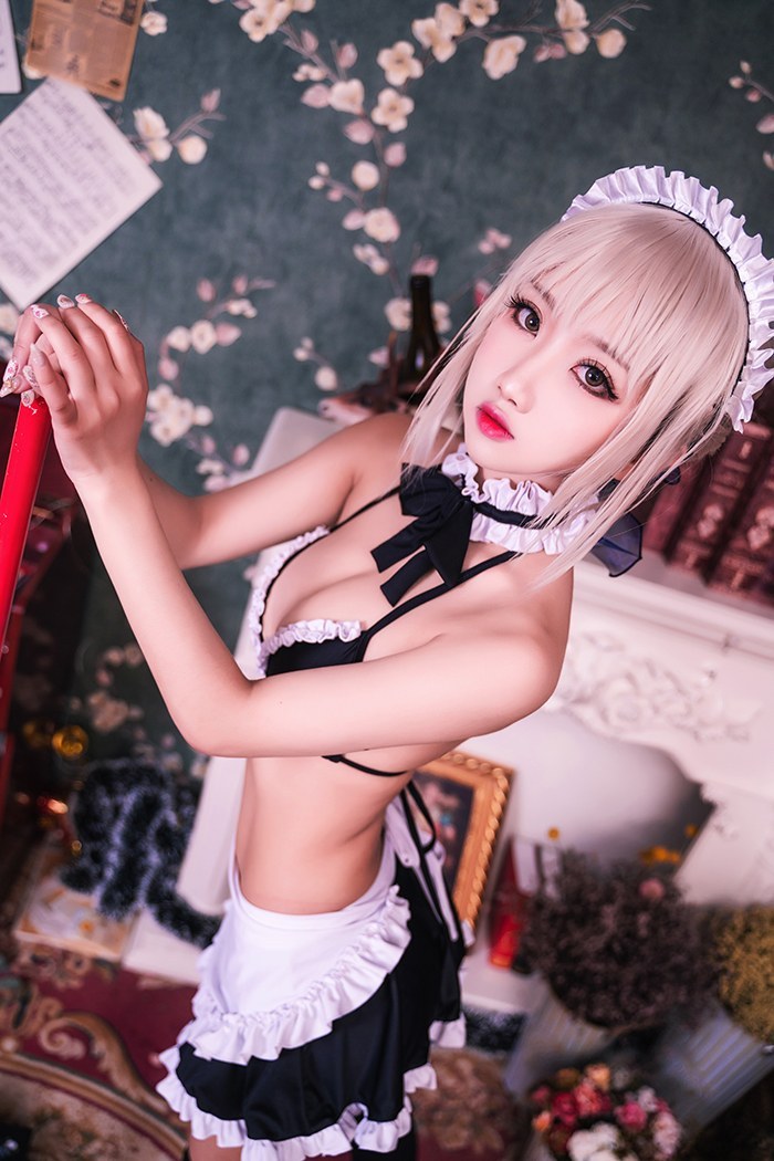 性感女仆鬼畜瑶半身赤裸为您服务(图9)