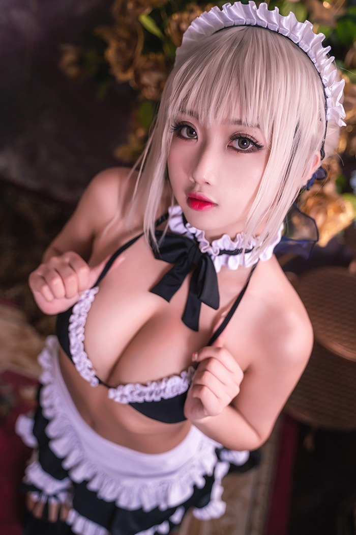性感女仆鬼畜瑶半身赤裸为您服务(图11)