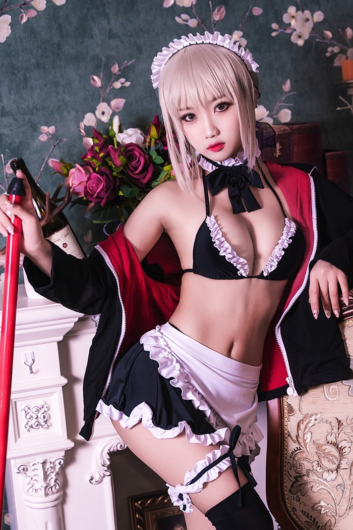 性感女仆鬼畜瑶半身赤裸为您服务(图14)