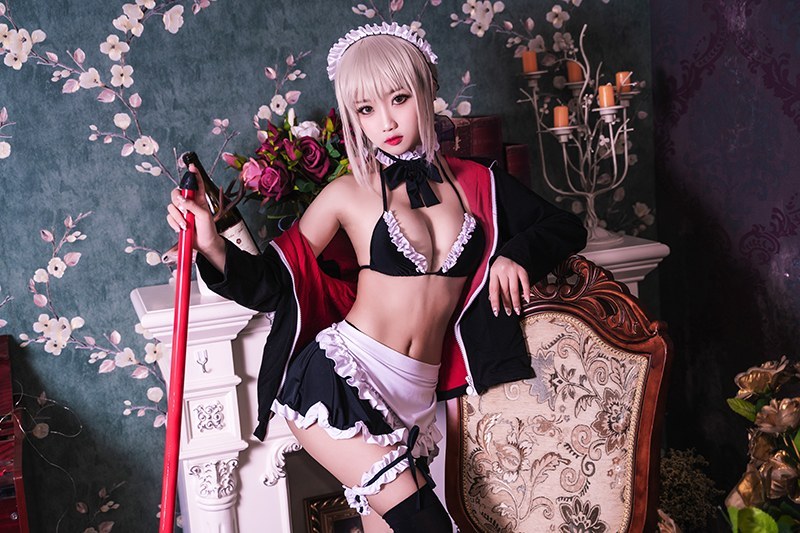 性感女仆鬼畜瑶半身赤裸为您服务(图17)