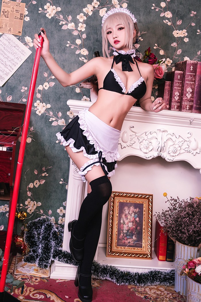 性感女仆鬼畜瑶半身赤裸为您服务(图5)
