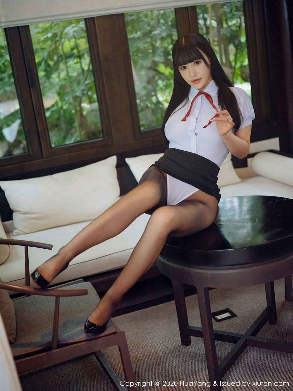 [HuaYang花漾]Vol.318_女神朱可儿Flower西双版纳旅拍性感白衬衣配黑丝裤袜诱惑写真58P