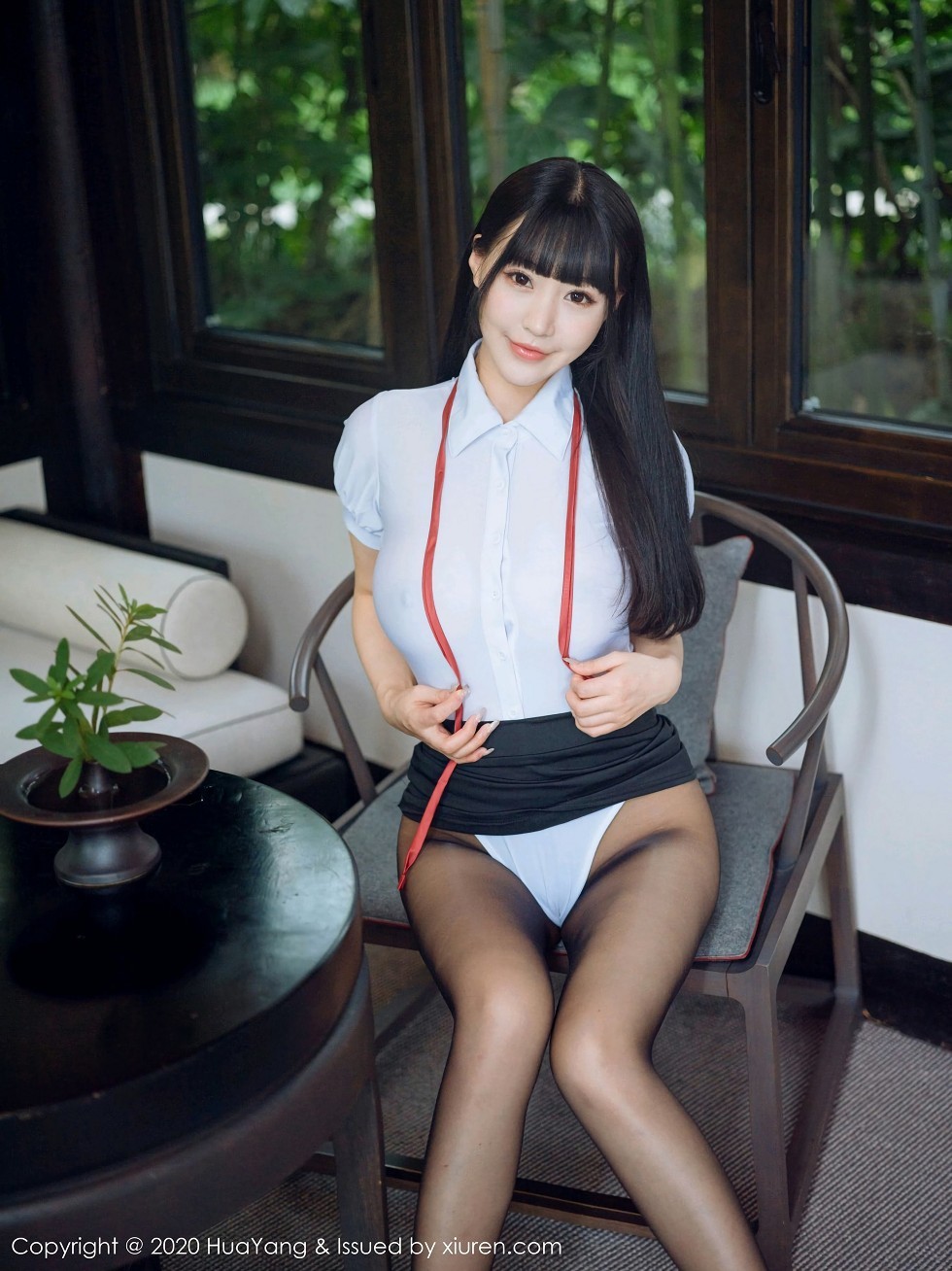 [HuaYang花漾]Vol.318_女神朱可儿Flower西双版纳旅拍性感白衬衣配黑丝裤袜诱惑写真58P