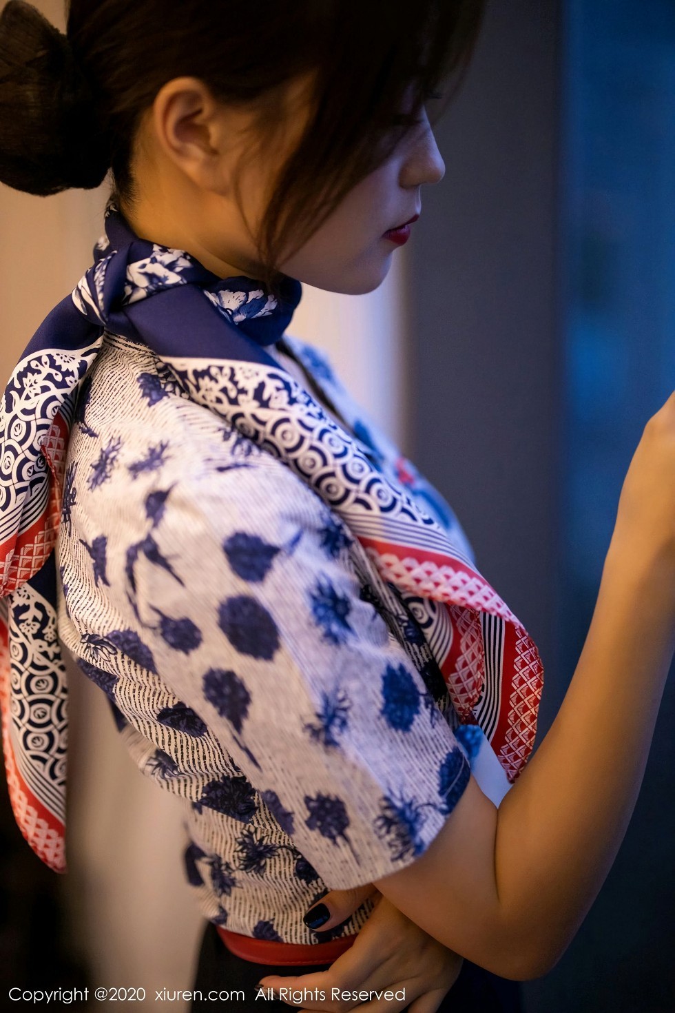 [XiaoYu画语界]Vol.407_嫩模杨紫嫣Cynthia空乘制服主题性感内衣配黑丝裤袜诱惑写真82P
