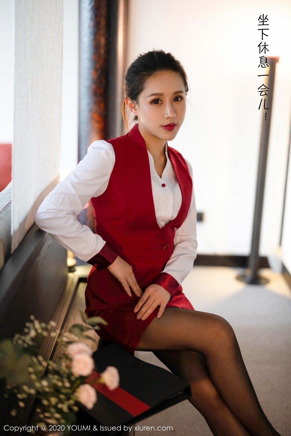 [YouMi尤蜜荟]Vol.562_嫩模徐安安杭州旅拍私人管家剧情主题性感红色内衣完美诱惑写真86P