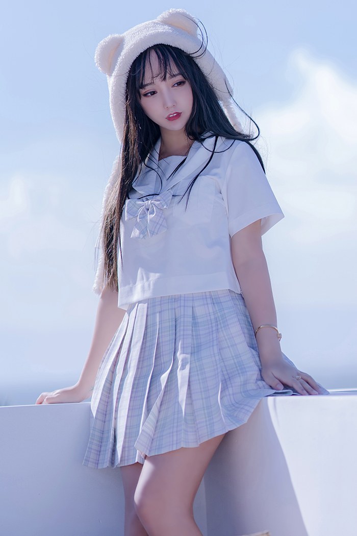 思春期少女米线线JK制服美腿撩人(图17)