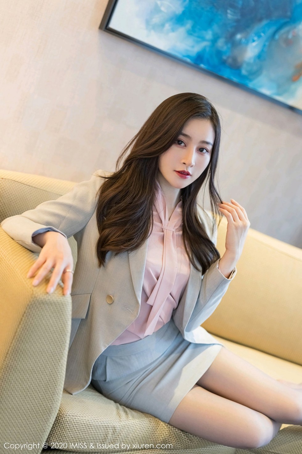 [IMISS爱蜜社]Vol.538_气质美女Vanessa脱OL制服露性感内衣秀完美身材诱惑写真60P