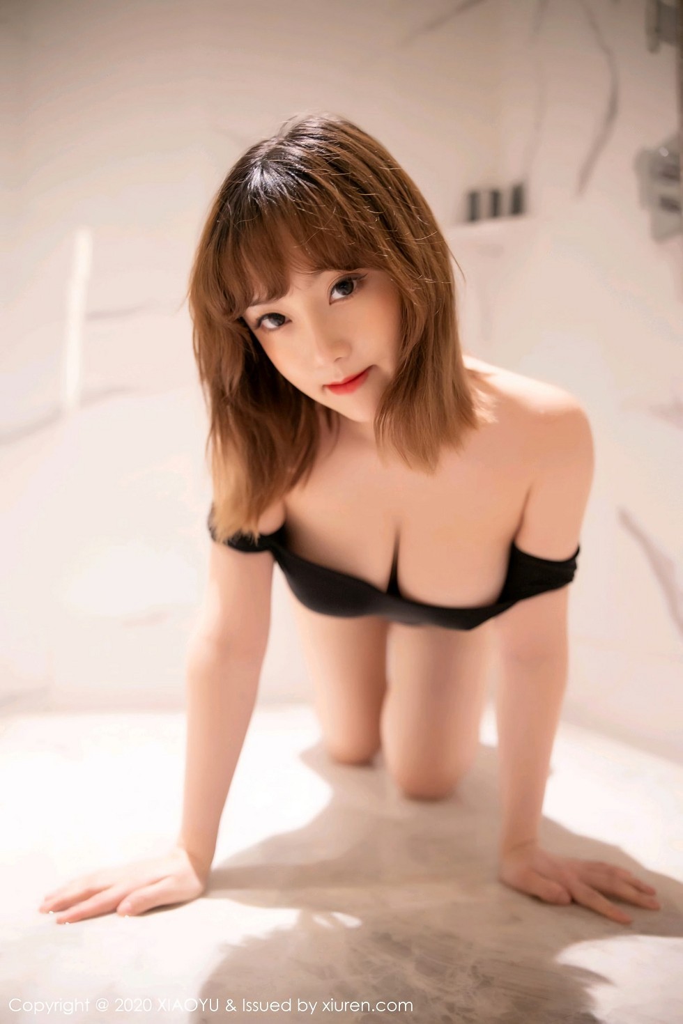 [XiaoYu画语界]Vol.439_嫩模豆瓣酱浴室黑色连体内衣秀丰满身材湿身诱惑写真67P