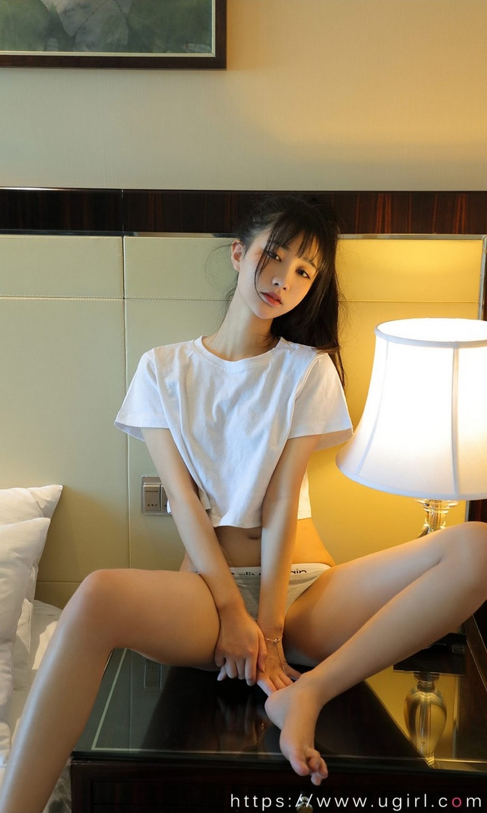 [Ugirls爱尤物]No.2013_嫩模喵酱私房性感白衬衣配白色内裤秀完美身材诱惑写真35P