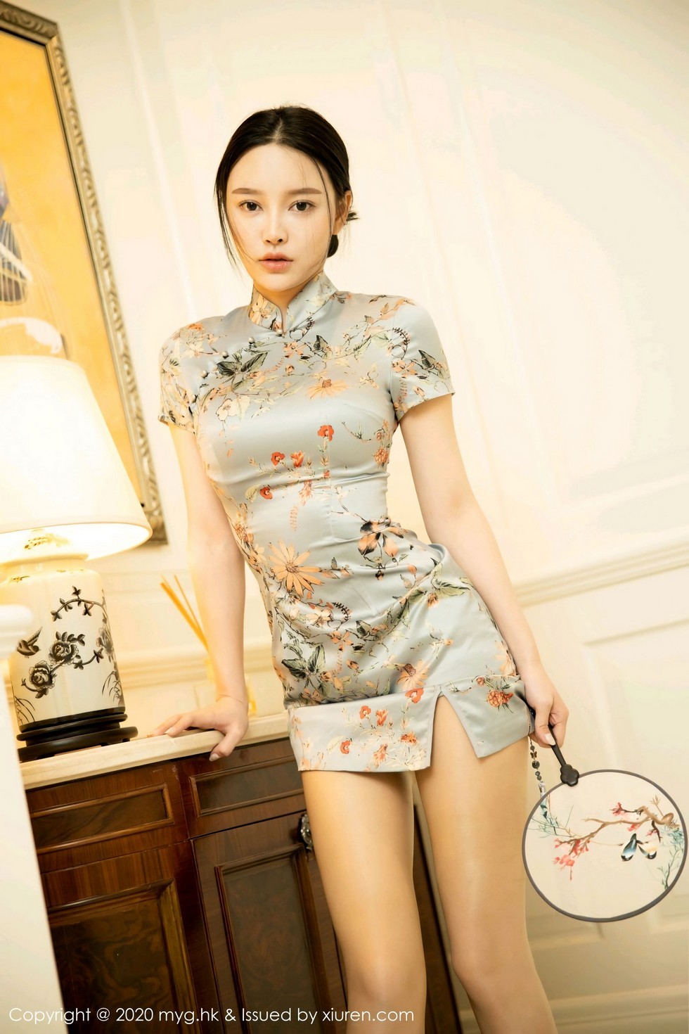 [MyGirl美媛馆]Vol.473_女神唐琪儿床上古典婀娜旗袍配肉丝裤袜撩人姿势诱惑写真148P