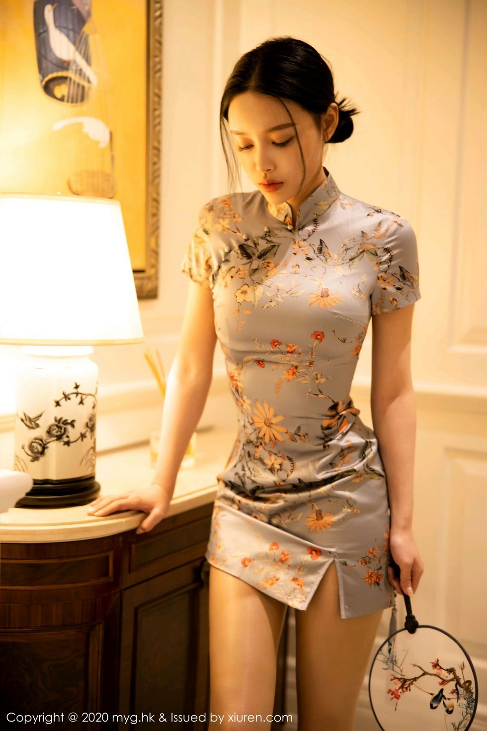 [MyGirl美媛馆]Vol.473_女神唐琪儿床上古典婀娜旗袍配肉丝裤袜撩人姿势诱惑写真148P