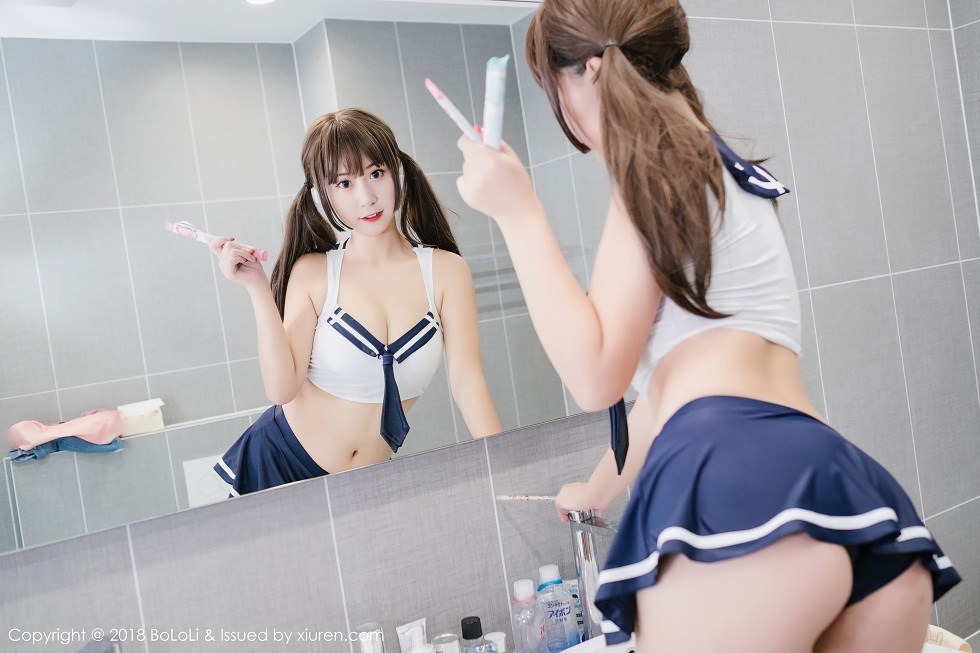 [Tukmo兔几盟]Vol.115_美女主播猫九酱Sakura浴室里性感水手内衣湿身诱惑写真42P