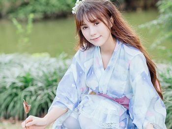 Vol.118_嫩模夏美酱户外亚洲百花裙配白丝袜清新迷人写真61P