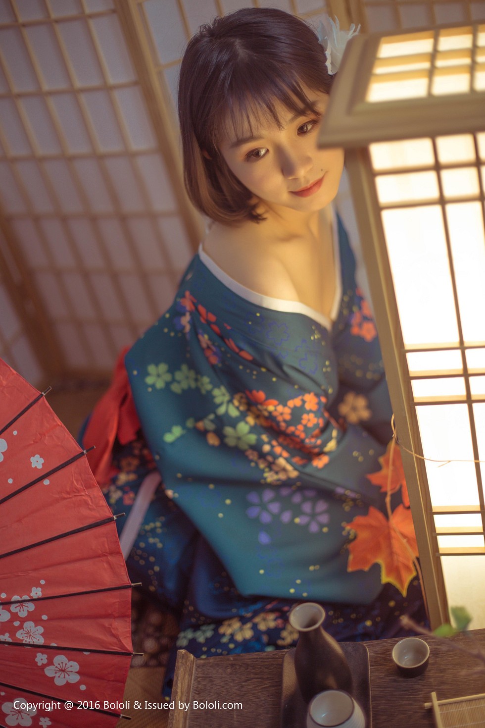 [BoLoli波萝社新刊]Vol.132_气质美女库库居家日系和服半露酥胸性感迷人写真34P