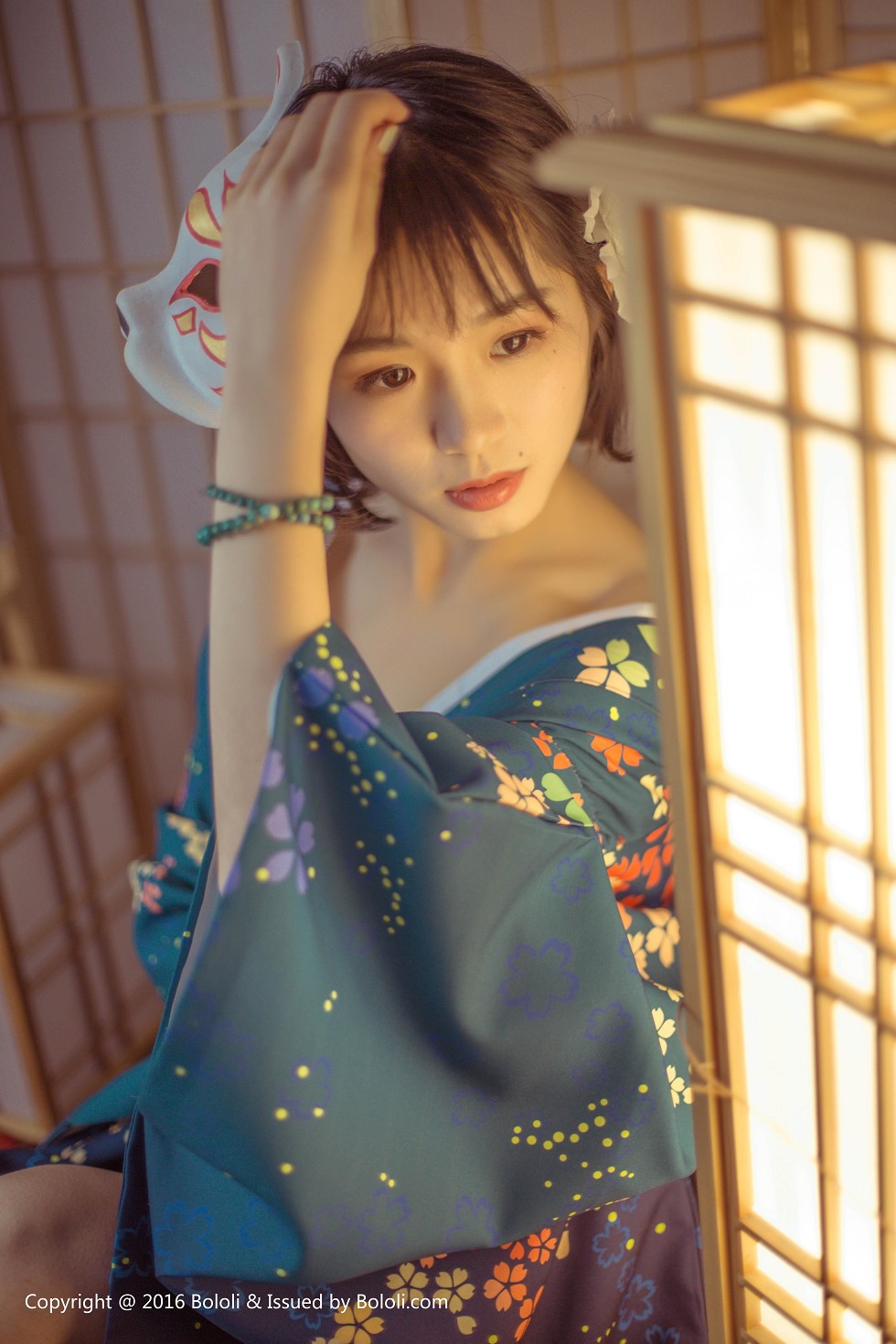 [BoLoli波萝社新刊]Vol.132_气质美女库库居家日系和服半露酥胸性感迷人写真34P