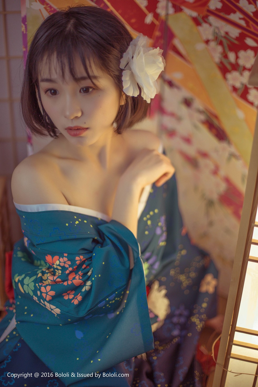[BoLoli波萝社新刊]Vol.132_气质美女库库居家日系和服半露酥胸性感迷人写真34P