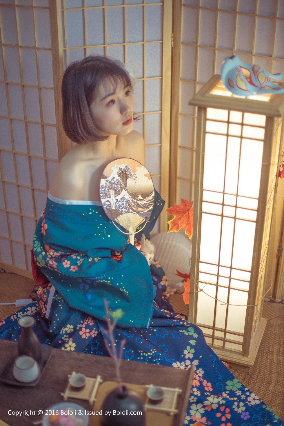 [BoLoli波萝社新刊]Vol.132_气质美女库库居家日系和服半露酥胸性感迷人写真34P