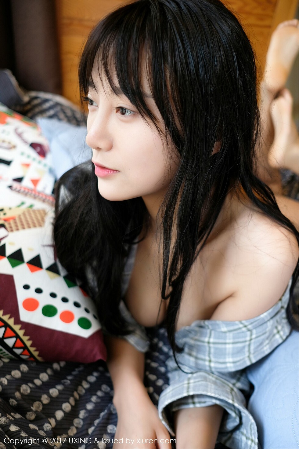 [UXING优星馆]Vol.052_嫩模猩一衬衣裹身大尺度无内秀白嫩肌肤火辣诱惑写真43P