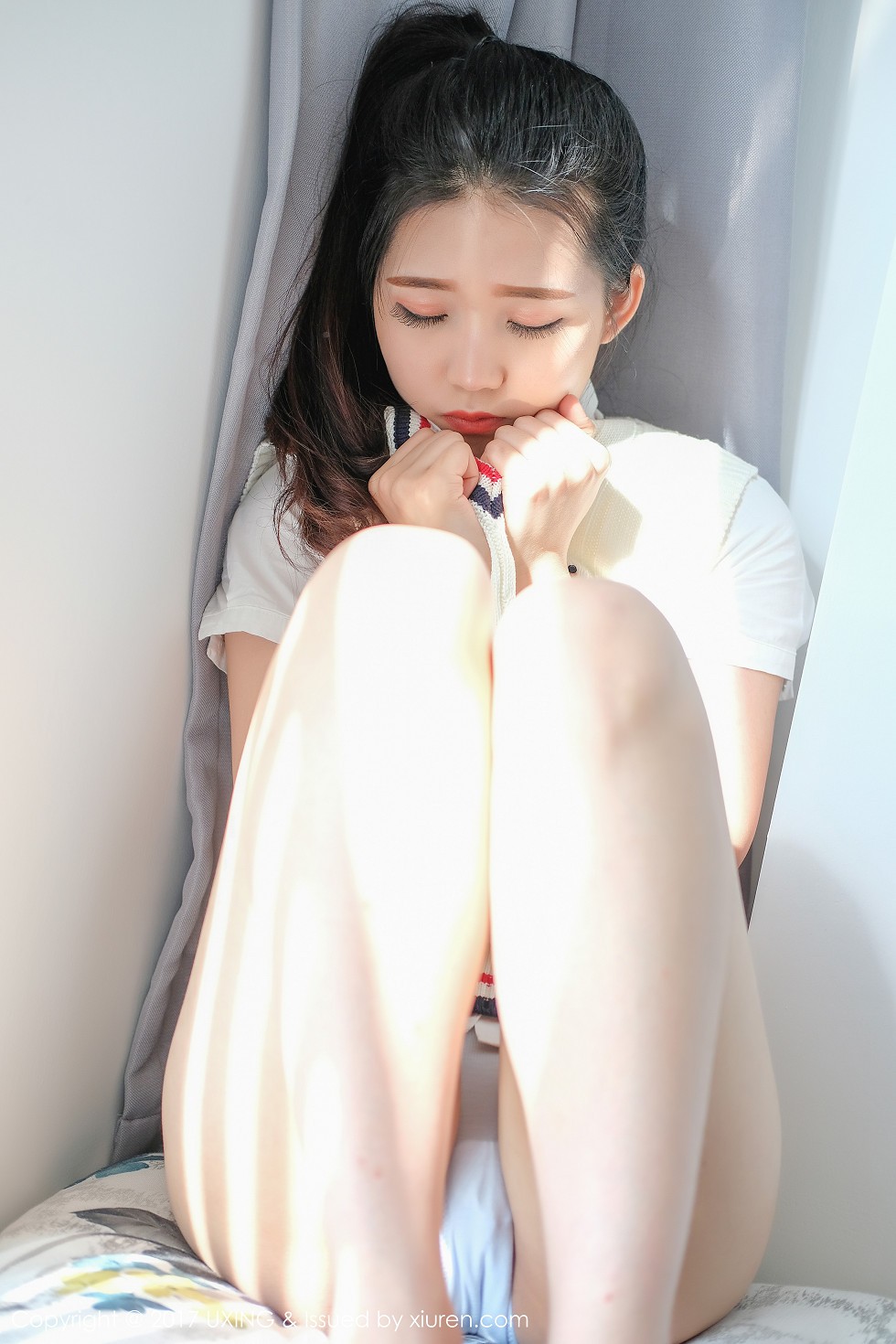 [UXING优星馆]Vol.056_嫩模可爱的小叶子清纯学生装+居家性感内衣秀美胸写真38P