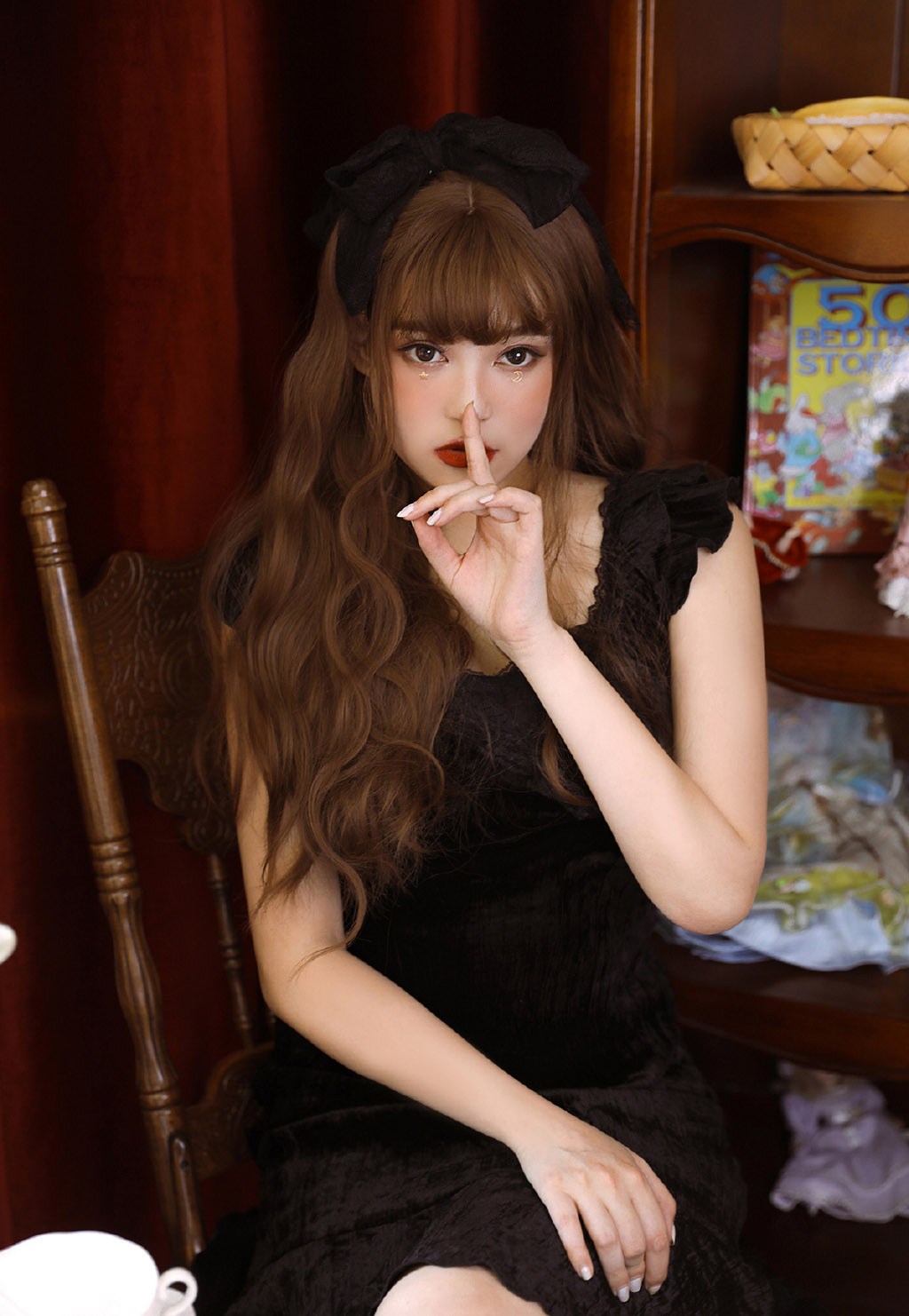 暗黑红唇万圣节青春美女性感cos