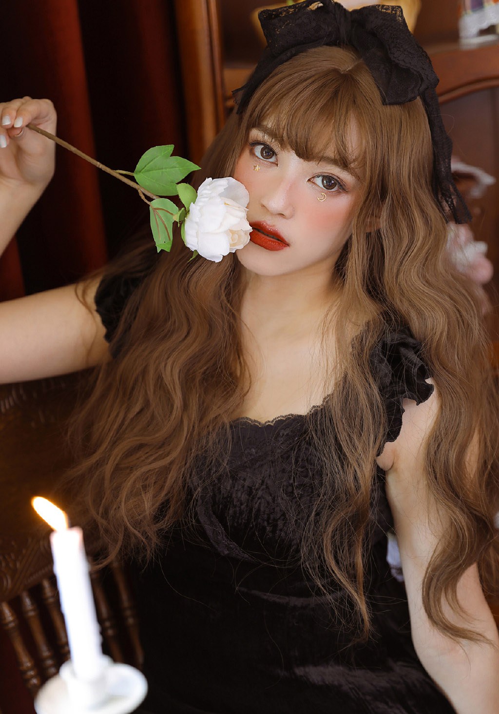 暗黑红唇万圣节青春美女性感cos