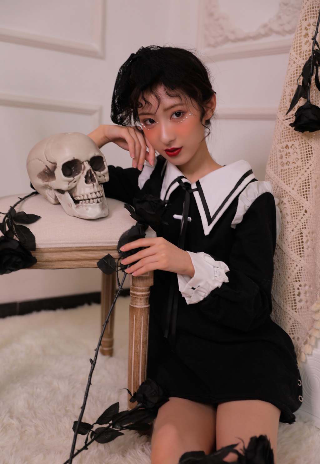 万圣节青春美女暗黑系唯美艺术