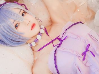 Vol.337_雷姆睡裙青春美女性感紫色短裙秀完美身材露白皙美腿迷人骚扰写真26P