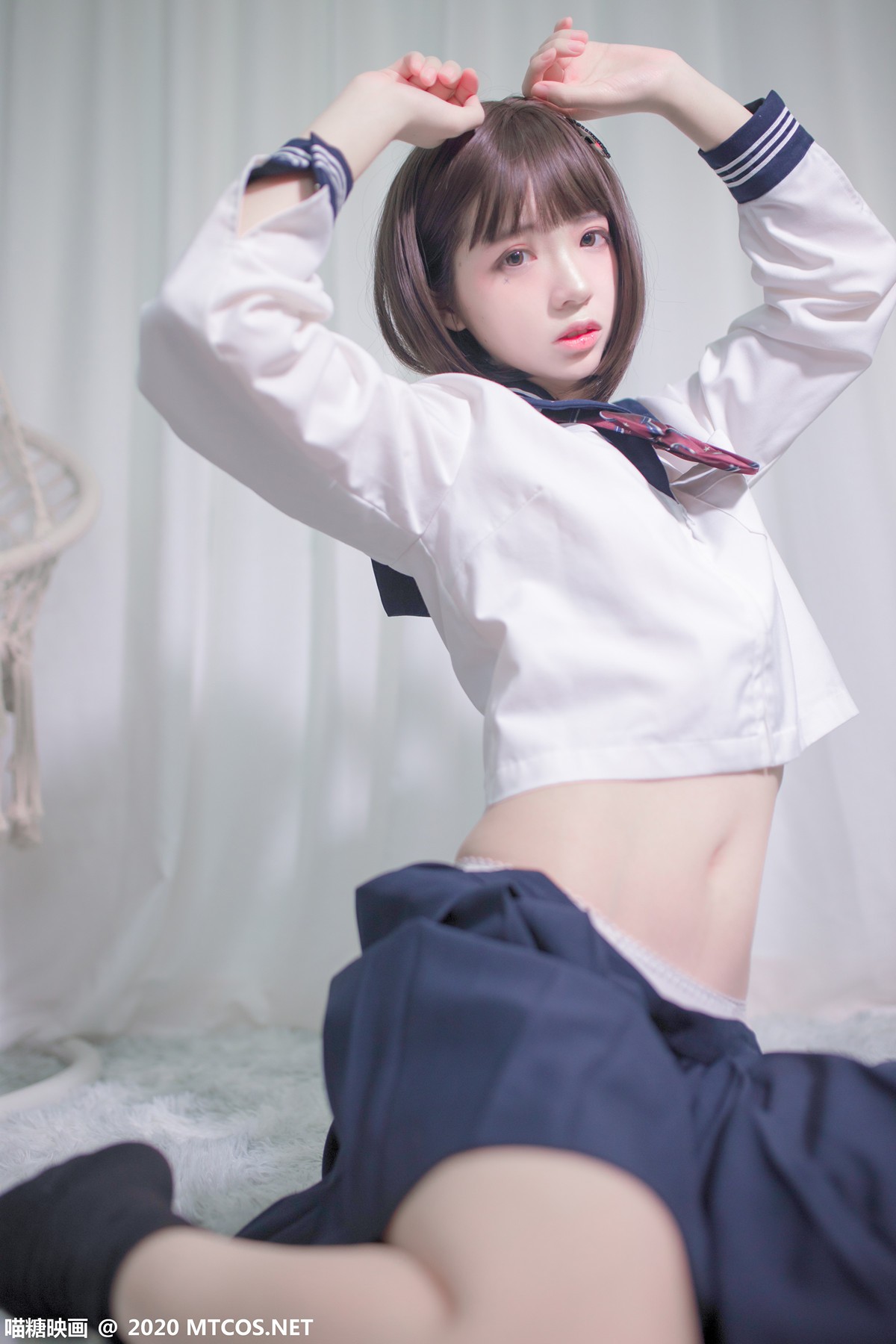 jpxgyw.com[喵糖映画]Vol.349_JK制服美少女私房性感短裙下黑色腿袜秀白嫩美腿迷人写真20P